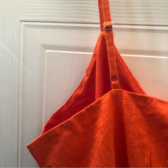 SHOWPO Aganda Strappy Frill Detail Wrap Mini Dress in Oxy Fire. (Size 14) - Picture 10 of 15